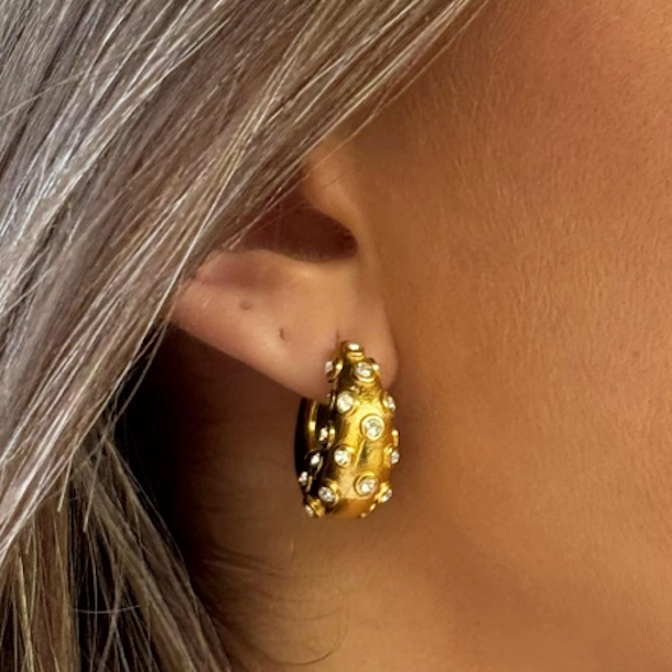 Hoops GLOW HARPER vandfast 18kt. forgyldt