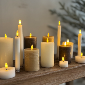 Rustik LED bloklys i st af 3