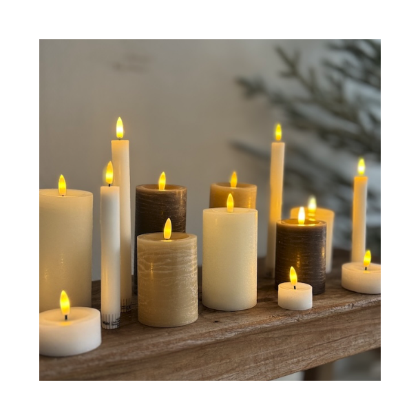 Rustik LED bloklys i st af 3