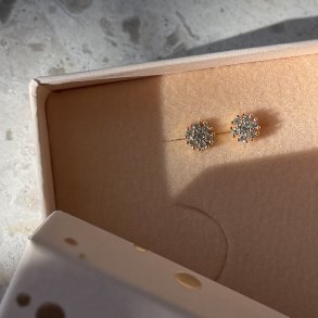 �restikker forgyldt sterling s�lv med 5,5 mm