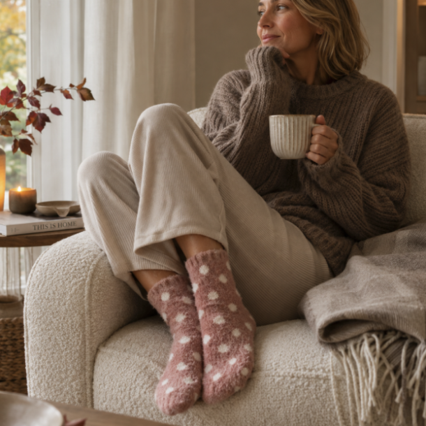 Sokker fluffy str 35-40