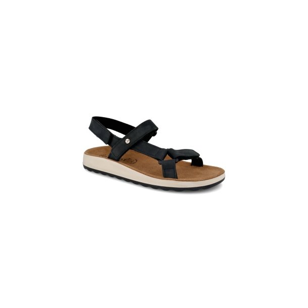 Fly Flot dame sandal sort nubuk