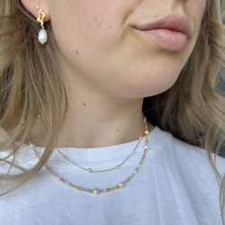 Halskde PASTEL LOVE Forgyldt slv