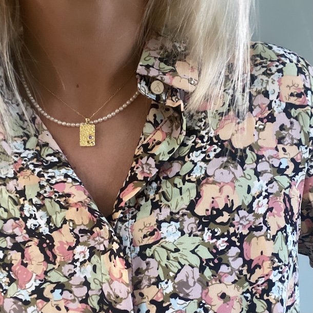 Skjorte Sarah pastel flower 100% viskose S-L