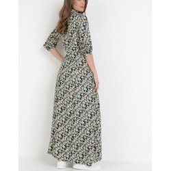Maxi kjole dusty flower - viskose S-XL