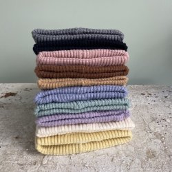 Beanie med fleece for uld miks