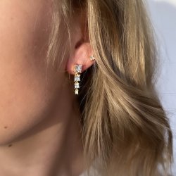 restikker EDGE LONG Forgyldt Slv