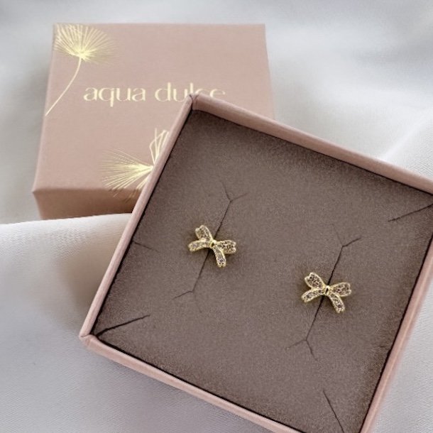 reringe sljfe DARLING BOW ROSE Forgyldt Slv