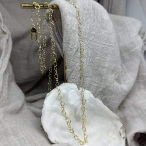 Halskde Love Me Heart 65 cm Forgyldt