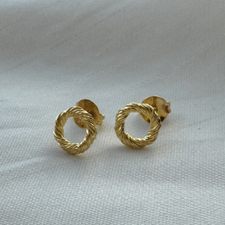 restikker TWISTED SMALL Forgyldt Slv