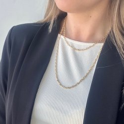 Halskde ALISON 42-60 cm forgyldt slv