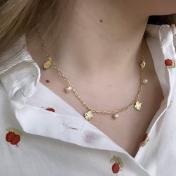 Halskde HULDA Forgyldt slv