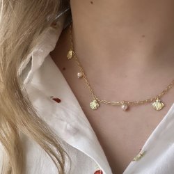 Halskde HULDA Forgyldt slv