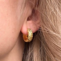 Hoops LOVE ME BIG  Forgyldt Slv