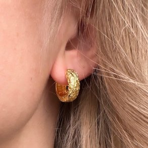 Hoops LOVE ME BIG  Forgyldt Slv