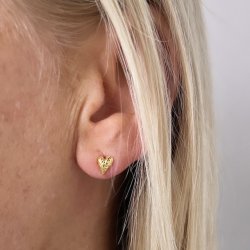 restikker hjerte LOVE ME SMALL Forgyldt Slv