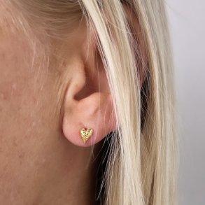 restikker hjerte LOVE ME SMALL Forgyldt Slv