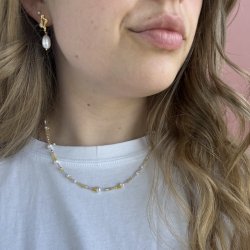 Halskde PASTEL LOVE Forgyldt slv