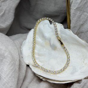 Armbnd Tennis Large 18 CM Forgyldt