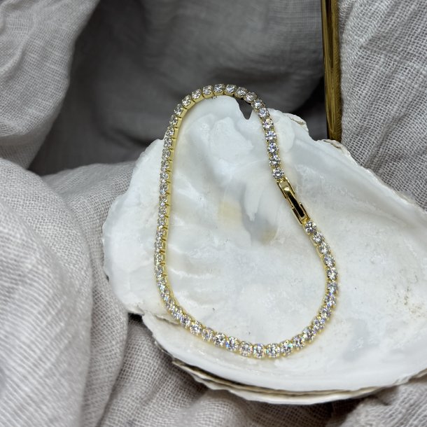 Armbnd Tennis Large 18 CM Forgyldt