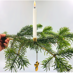 Juletrslys LED 6 stk - coated med stearin