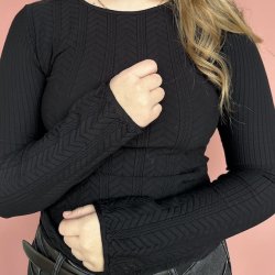 Fryd Bluse m. sildeben microfiberstr. S-XL