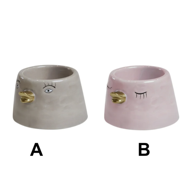 Fyrfadsstage ansigt med nb keramik