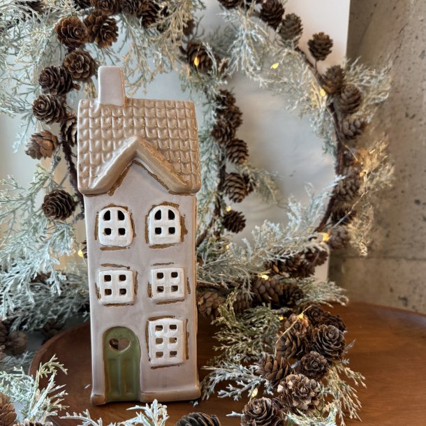 Hus til fyrfadslys Keramik