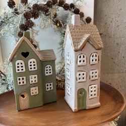 Hus til fyrfadslys Keramik