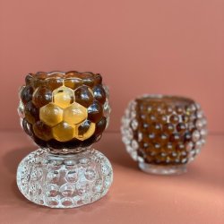 Fyrfadsstage vendbar glas