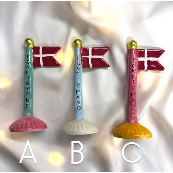 Flag lille konfirmand Keramik