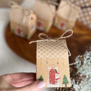 Julekalender Gavesker St med 24  H 9,5 x L 5 x D 7 cm