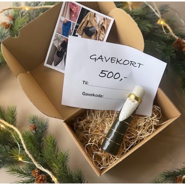 Gavekort 500 kr med julekeramik - Fysisk gavekort