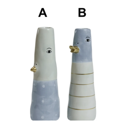 Vase ansigt med nb keramik lilla