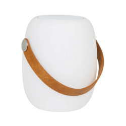 LED Lampe med h�jtaler og l�der strop