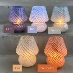 Lampe joyful glas 19x15 cm