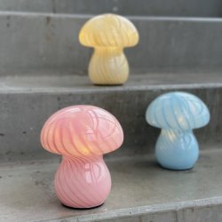 Lampe Mushy lille glas 16x13 cm