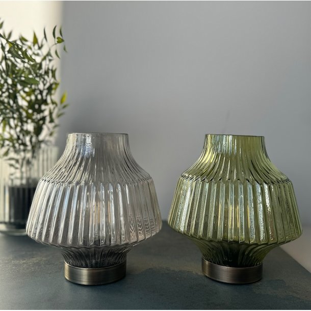 Lampe LED D17x17cm glas 