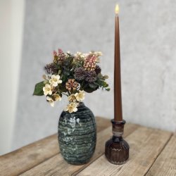 Glaslysestage vendbar H 11 x  6,5