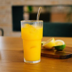 Glaskop med l�g og suger�r 550 ml - 4 pak