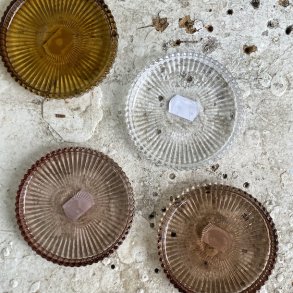 Platte til -Bloklys glas