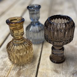 Glaslysestage vendbar H 11 x  6,5