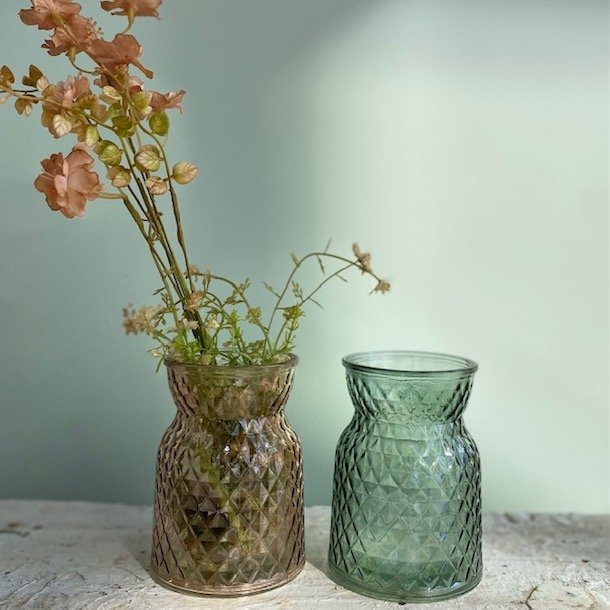 Fyrfadsstage rombe glas