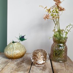 Fyrfadsstage rombe glas