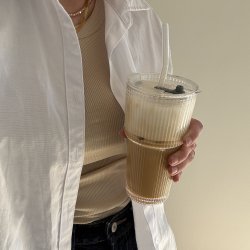 Glaskop med l�g og suger�r 550 ml - 4 pak
