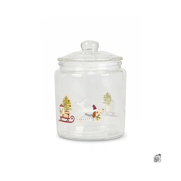 Glaskrukke med l�g christmas holidays � 970 ml
