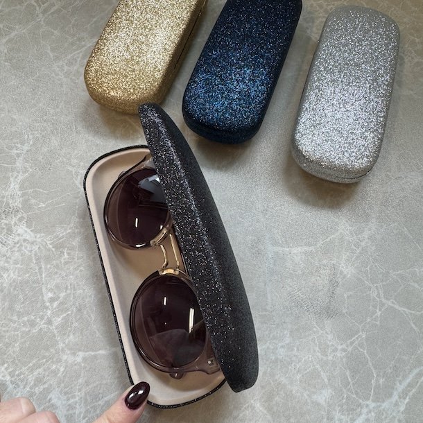 Brilleetui hardcase glitter