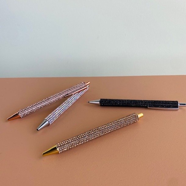 Kuglepen glamour med diamanter