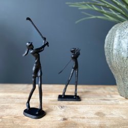 Metal figur kvinde Golfspiller