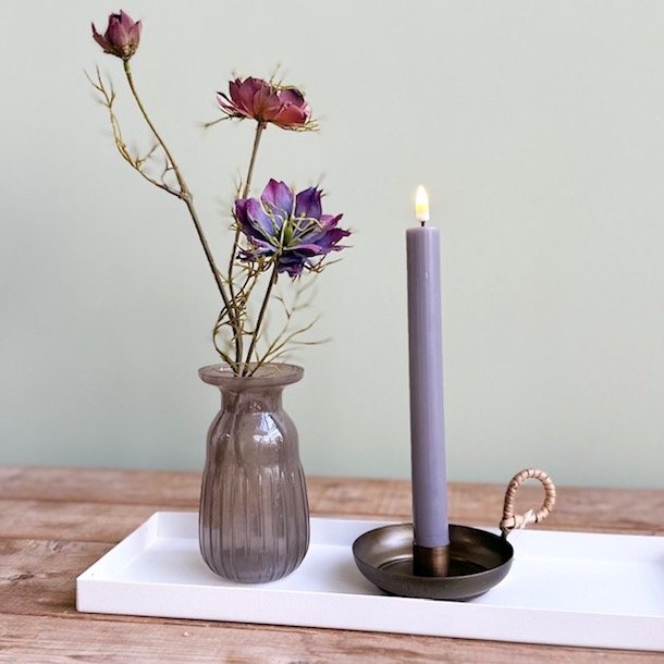 Gr LED Kronelys 2stk 240mm